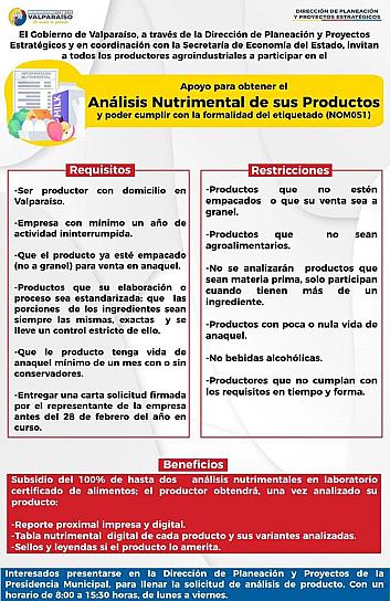 LANZAN CONVOCATORIA PARA PRODUCTORES AGROINDUSTRIALES EN VALPARAÍSO 