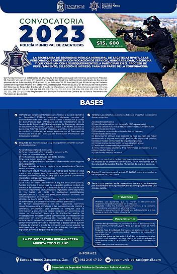LANZAN CONVOCATORIA PARA RECLUTAMIENTO DE POLICÍAS 