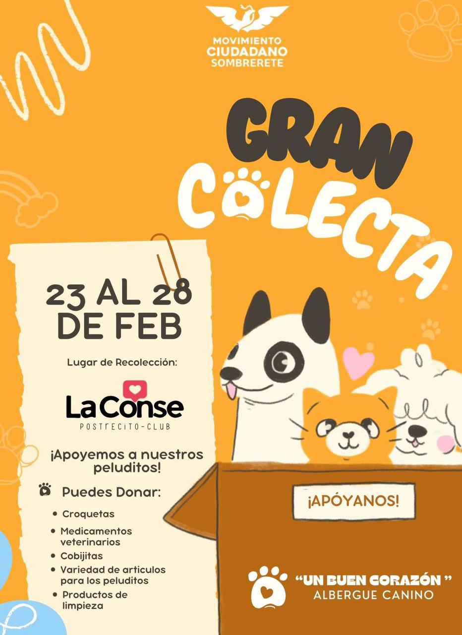 REALIZA MC COLECTA SOLIDARIA EN PRO DE LOMITOS RESCATADOS