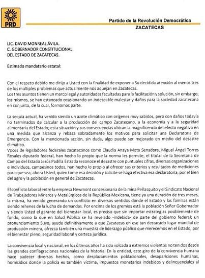LLAMA EL SOL AZTECA A RESOLVER PROBLEMÁTICAS URGENTES EN ZACATECAS
