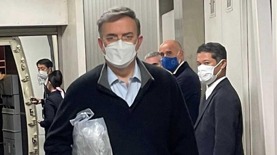 LLEGA MARCELO EBRARD A TOKIO PARA FUNERAL DE SHINZO ABE