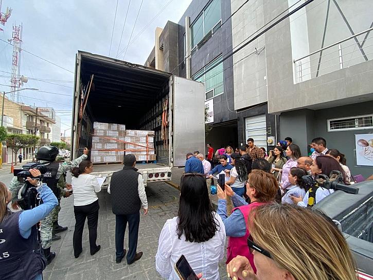 LLEGA MATERIAL ELECTORAL A LA JUNTA LOCAL DEL INE DISTRITO 1