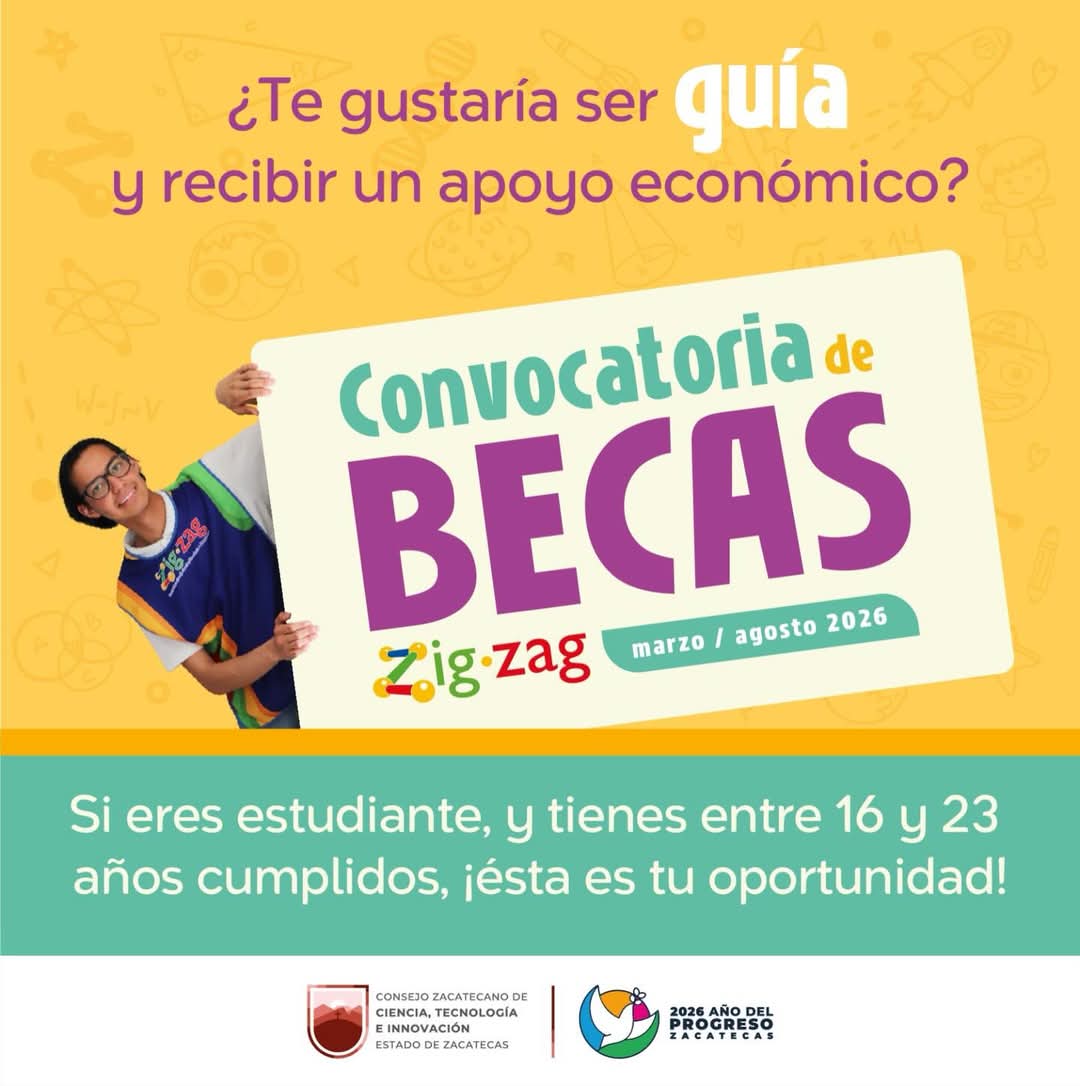 CONVOCA COZCYT A JÓVENES COMO GUÍAS ZIGZAG