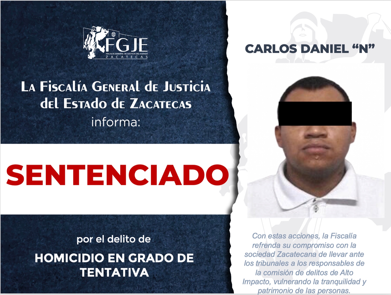 LO SENTENCIAN POR HOMICIDIO EN GRADO DE TENTATIVA