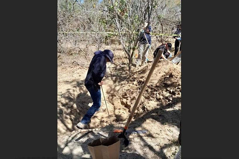 LOCALIZAN 100 FRAGMENTOS ÓSEOS EN UN FOSA CLANDESTINA EN BAJA CALIFORNIA SUR 