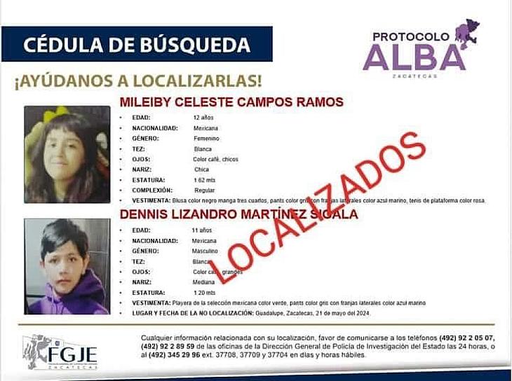 LOCALIZAN A MENORES DESPARECIDOS EN LAS INMEDIACIONES DE UNA PRIMARIA