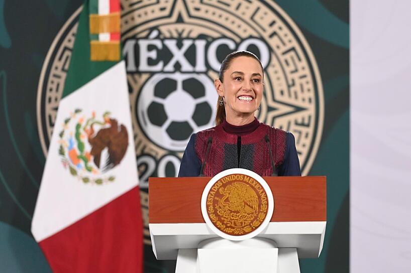 PRESENTA CLAUDIA SHEINBAUM CONCURSO RUMBO A INAUGURACIÓN DEL MUNDIAL