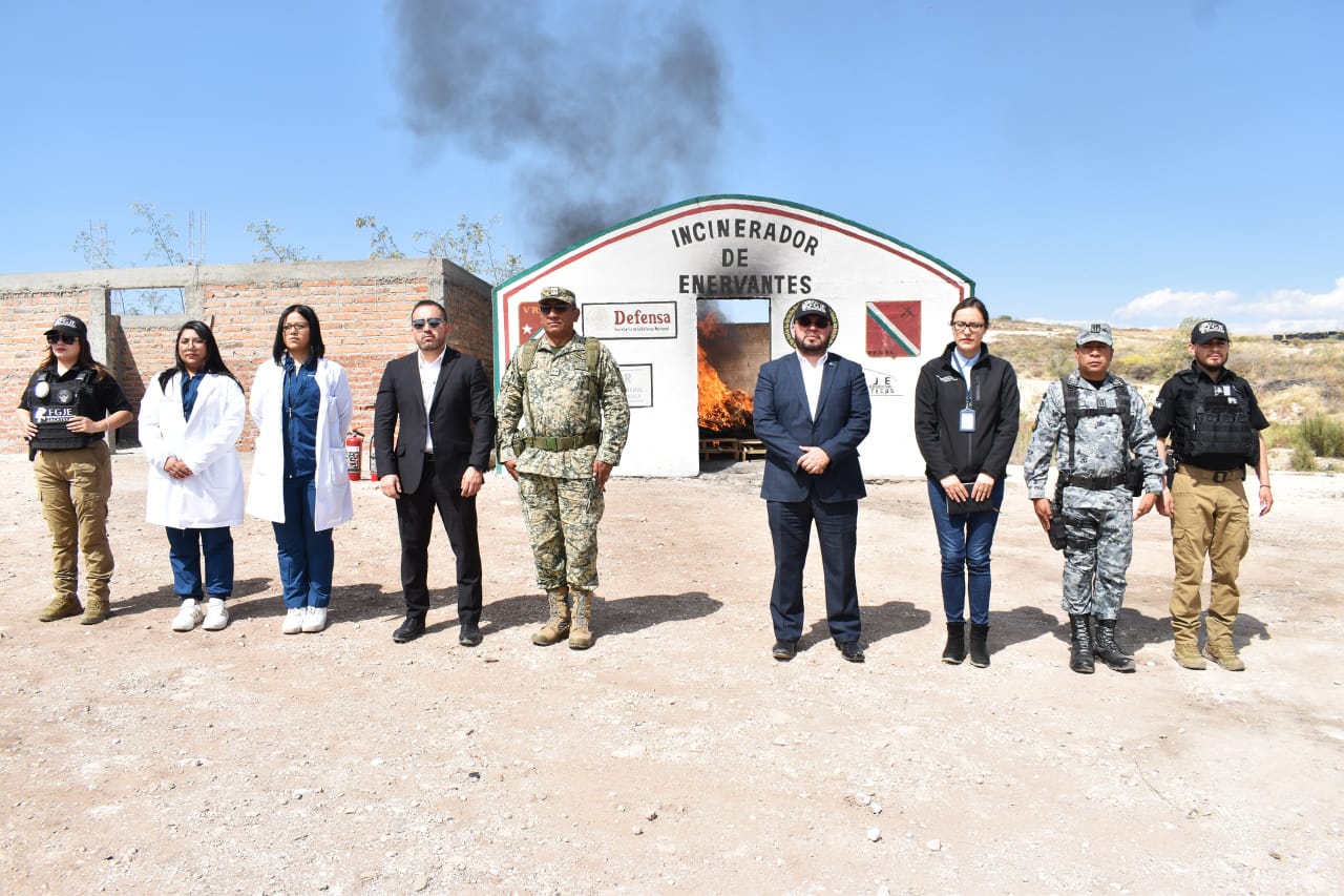 INCINERAN NARCÓTICOS DECOMISADOS EN FRESNILLO