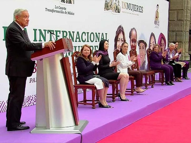NO HAY OTRO PAÍS CON TANTAS MUJERES EN PUESTOS DE REPRESENTACIÓN: AMLO