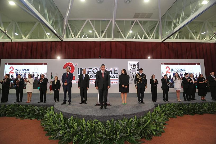 MOMENTOS DEL SEGUNDO INFORME DE GOBIERNO DEL DAVID MONREAL ÁVILA 