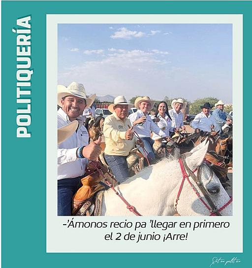 -´Ámonos recio pa ´llegar en primero el 2 de junio ¡Arre!