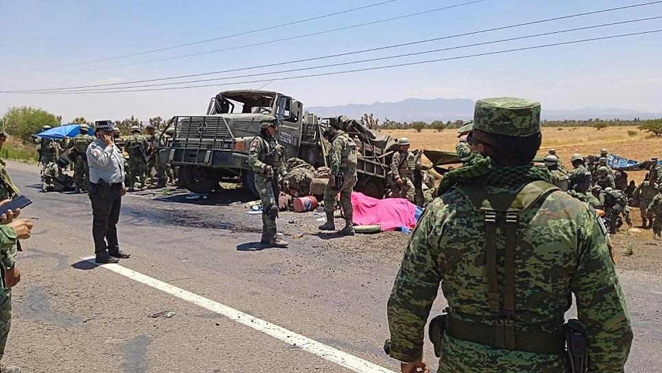 MUEREN TRES MILITARES EN ACCIDENTE EN ZACATECAS