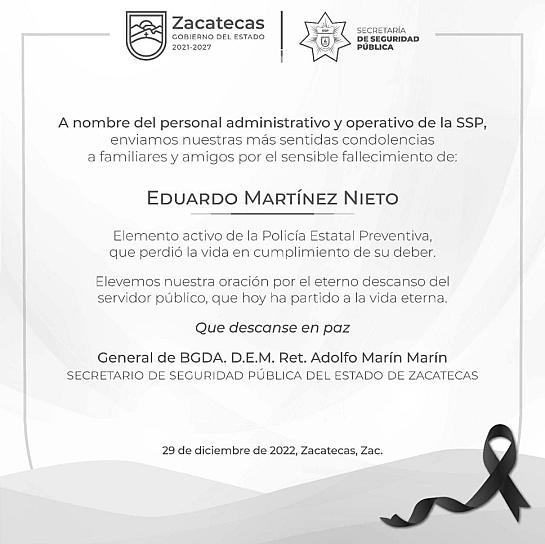 MUERE POLICÍA ESTATAL TRAS ENFRENTAMIENTO EN PÁNFILO NATERA