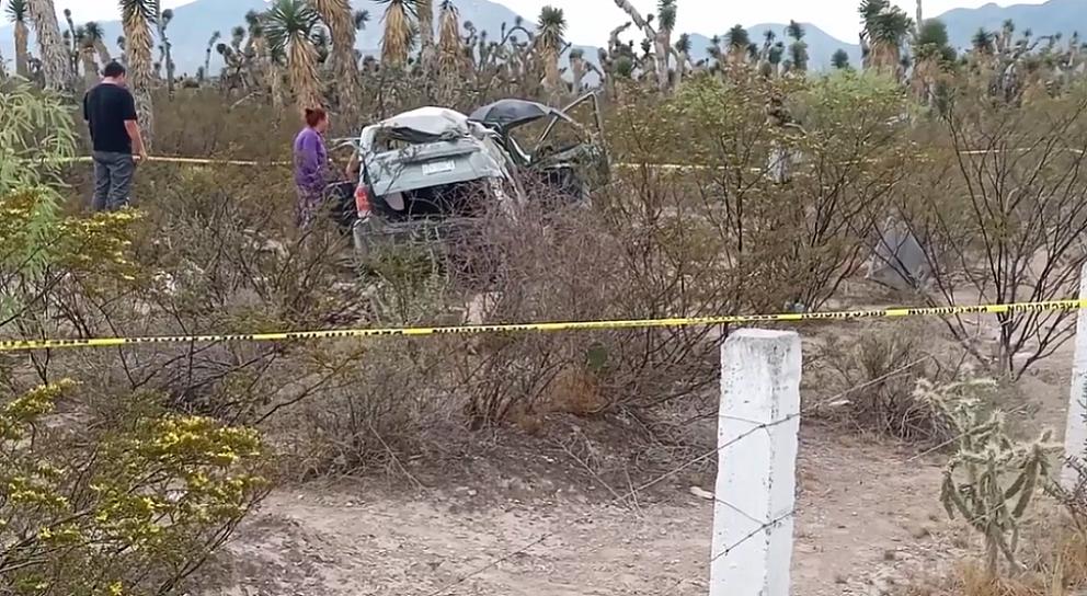 MUERE UNA SEXAGENARIA EN APARATOSA VOLCADURA EN CARRETERA ZACATECAS - SALTILLO 