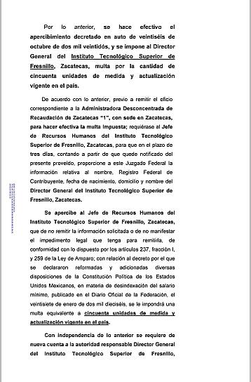 MULTA JUEZ FEDERAL A DIRECTOR DEL ITSF POR INCUMPLIR PAGO DE PRESTACIONES 