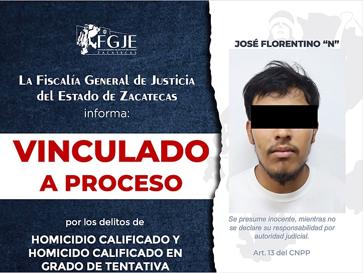 VINCULAN A PROCESO A JOSÉ FLORENTINO POR HOMICIDIO