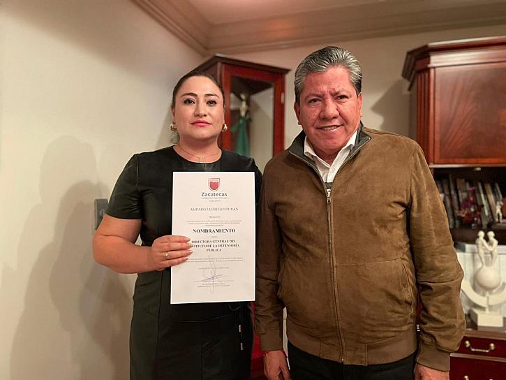 NOMBRAN A AMPARO JÁUREGUI COMO NUEVA DIRECTORA DE LA DEFENSORÍA PÚBLICA DE ZACATECAS