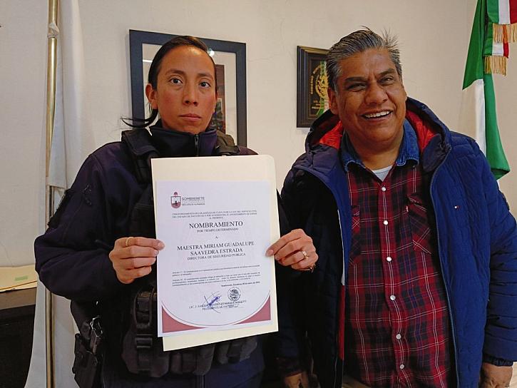 Nombran a Miriam Saavedra como directora de Seguridad Pública en Sombrerete 