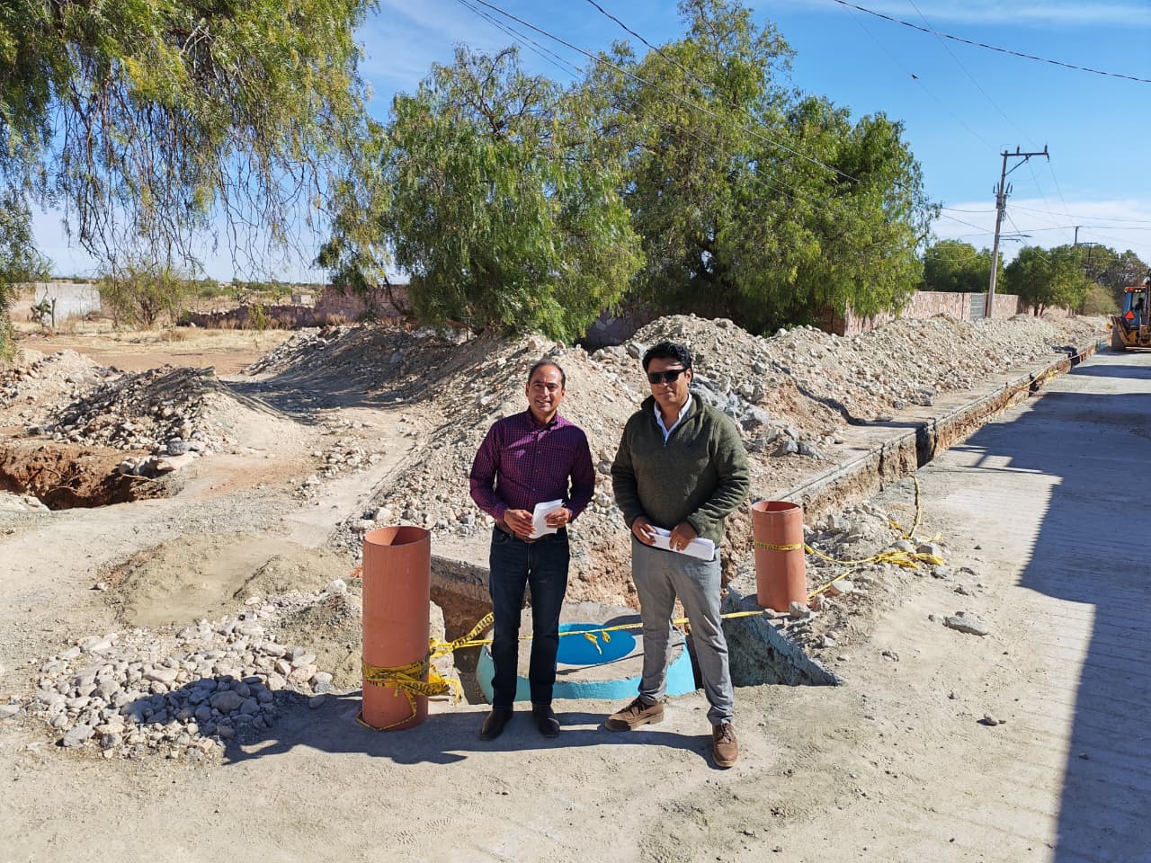 CONSTRUYE GOBIERNO DE PEPE SALDÍVAR DRENAJE EN SAN JERÓNIMO