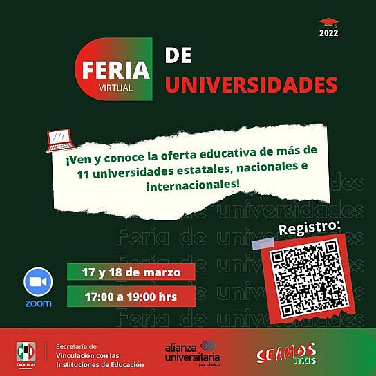 OFERTARÁ PRI FERIA VIRTUAL DE UNIVERSIDADES