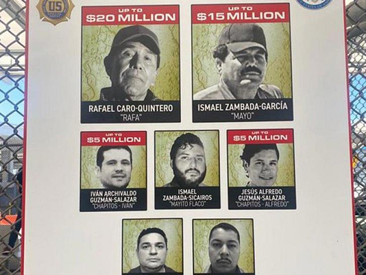 OFRECE DEA 45 MDD POR CARO QUINTERO, 'EL MAYO' ZAMBADA Y 'LOS CHAPITOS'