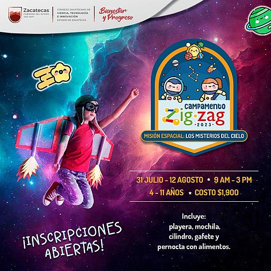 OFRECE GOBIERNO DE ZACATECAS CAMPAMENTO ZIGZAG 2023