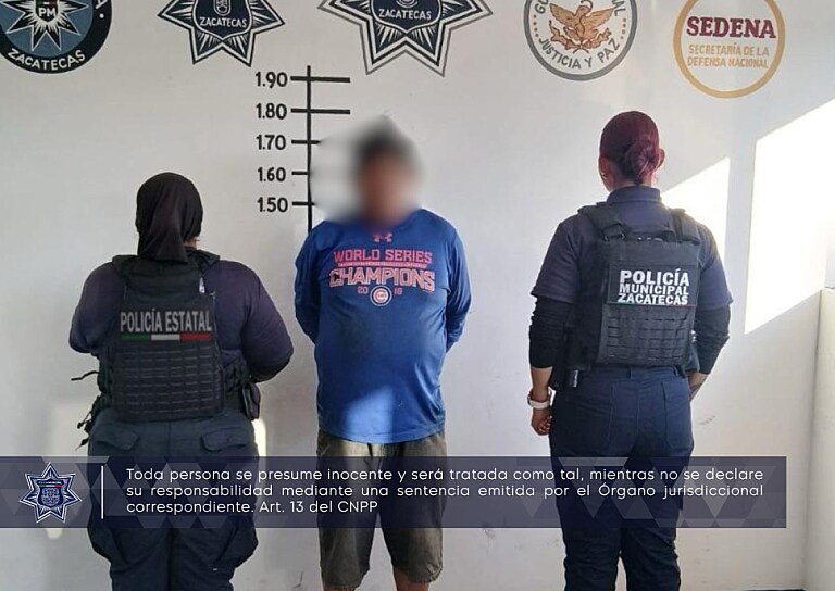 DETIENEN A HOMBRE POR VIOLENTAR A SU PAREJA EN ZACATECAS
