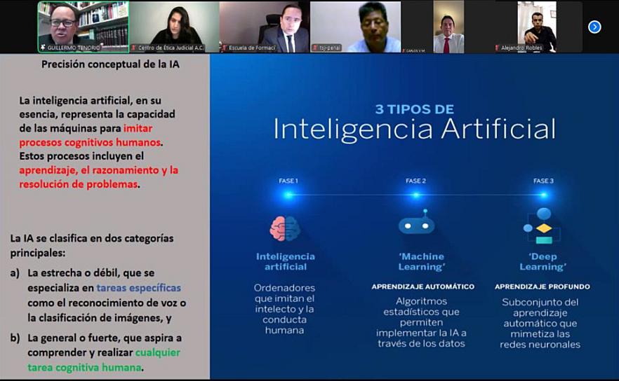OFRECE PJ CONFERENCIA SOBRE IA EN DERECHO Y EL QUEHACER DE LOS JUZGADORES