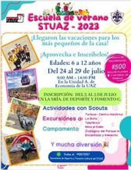 ORGANIZAN ESCUELA DE VERANO STUAZ 2023 PARA HIJOS DE TRABAJADORES 