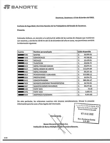 PAGA ISSSTEZAC NÓMINA DE PENSIONADOS CORRESPONDIENTE A DICIEMBRE