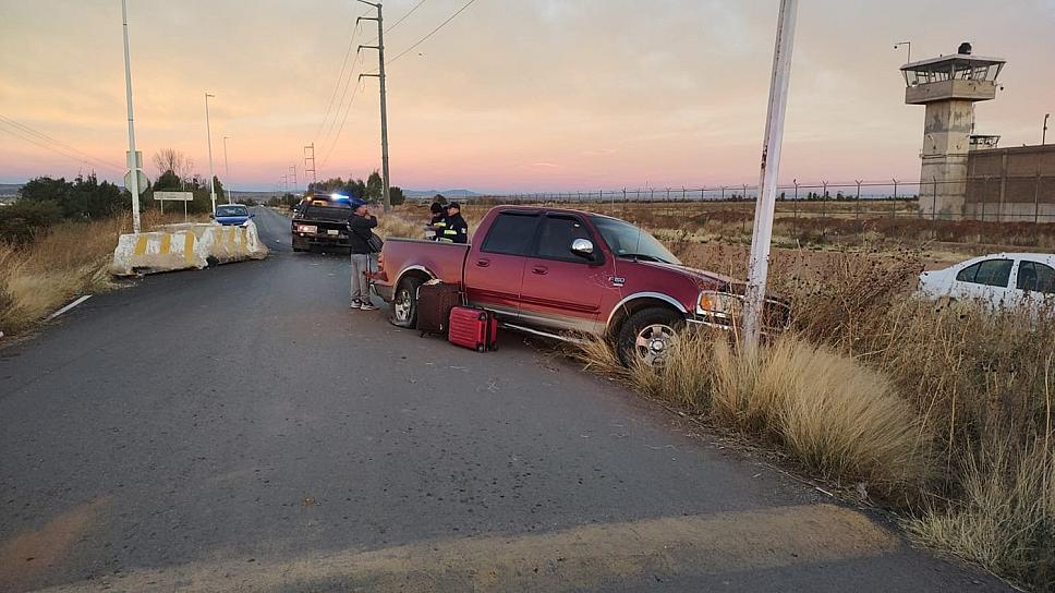 Paisano desorientado choca frente al Cerereso de Cieneguillas 