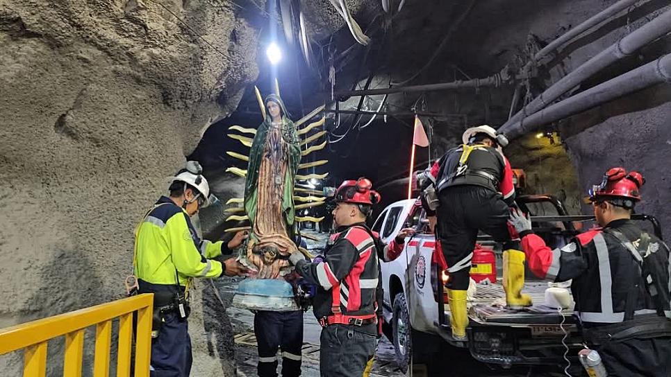 Peregrinan mineros en honor a la virgen de Guadalupe en Fresnillo