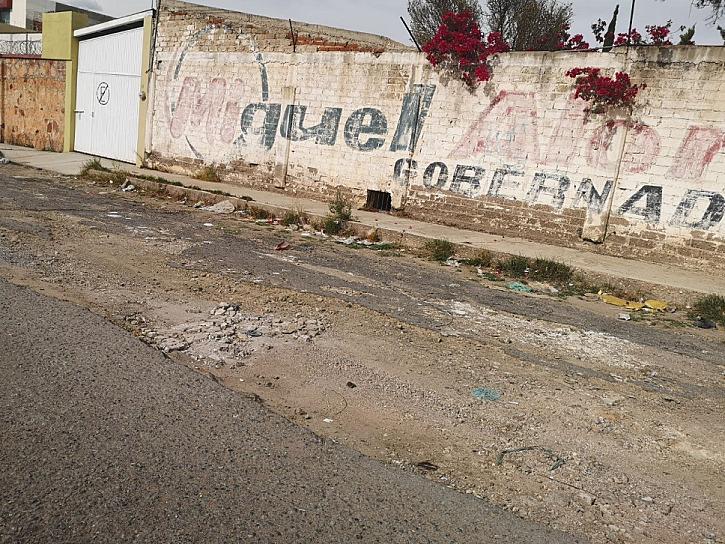 PIDEN VECINOS QUE PAVIMENTEN LA CALLE CRISTÓBAL COLÓN 