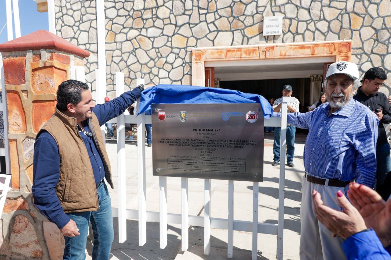 MODERNIZAN IGLESIA DE PURÍSIMA DEL MAGUEY CON APOYO DE CLUBES MIGRANTES Y GOBIERNOS LOCAL Y ESTATAL