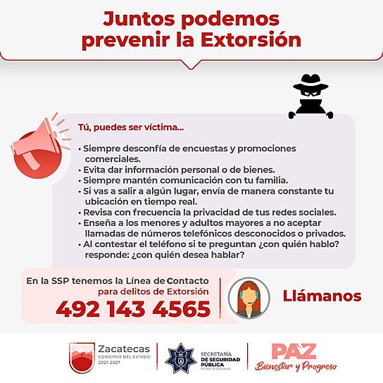 PIDE SSP EXTREMAR PRECAUCIONES PARA EVITAR SER VÍCTIMA DE SECUESTRO VIRTUAL