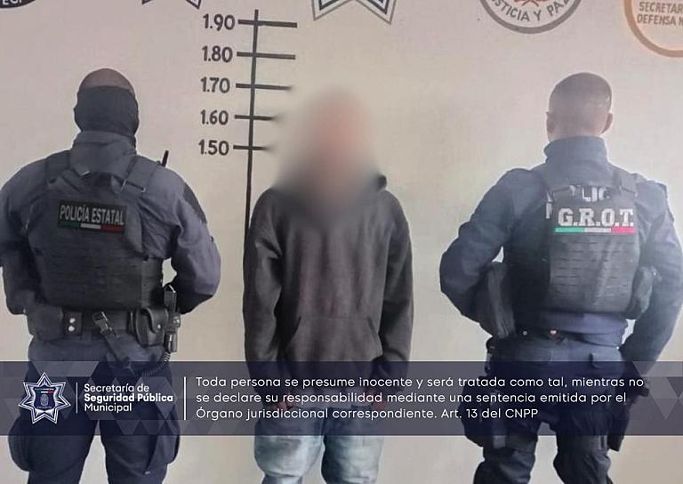 POLICÍA MUNICIPAL Y ESTATAL CAPTURAN A INTRUSO EN ZACATECAS