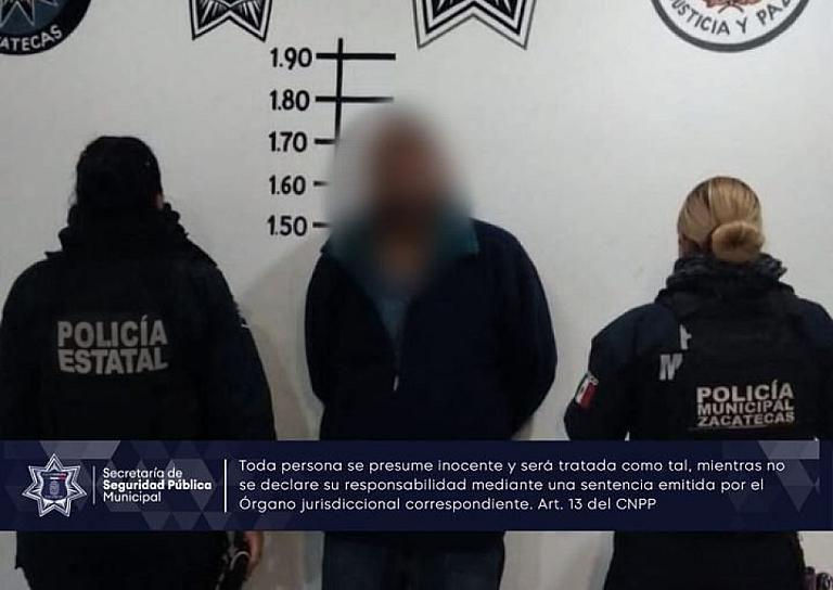 POR AGRESIVO, DETIENEN A UN HOMBRE EN COLINAS DEL PADRE 