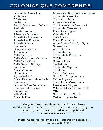 POR FUGA EN LÍNEA DE CONDUCCIÓN AL MENOS 50 COLONIAS SE QUEDAN SIN AGUA 