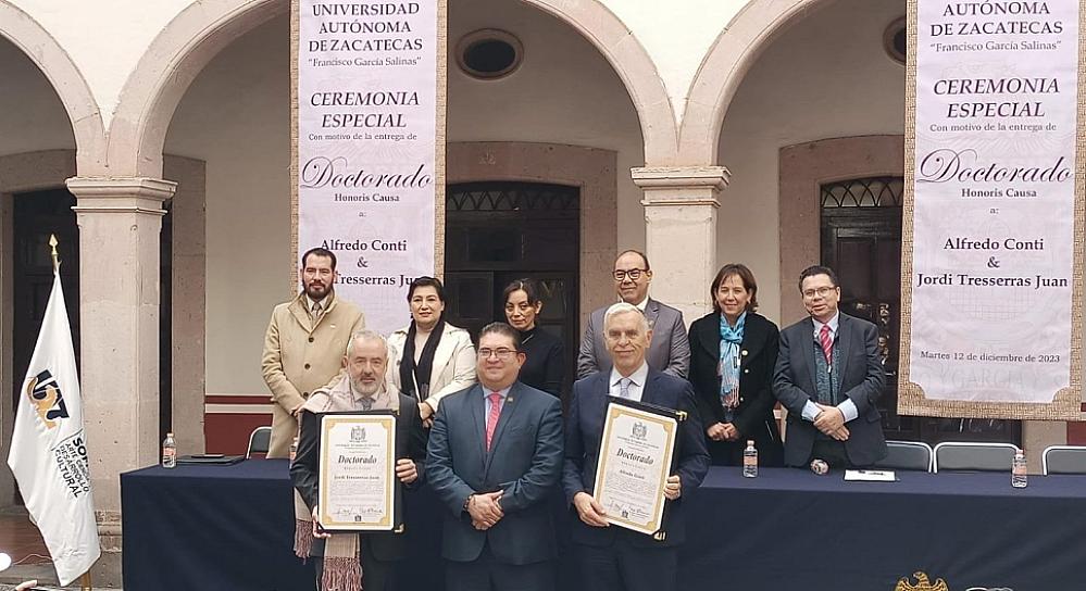 POR SU OBRA A FAVOR DEL PATRIMONIO, RECONOCE UAZ A CONTI Y TRESERRAS 