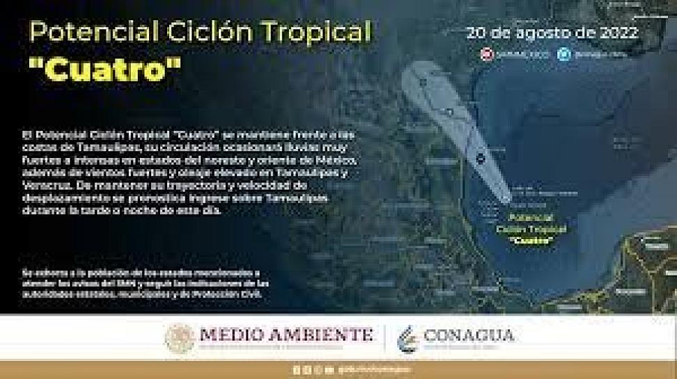 POTENCIAL CICLÓN PODRÍA IMPACTAR EN TAMAULIPAS