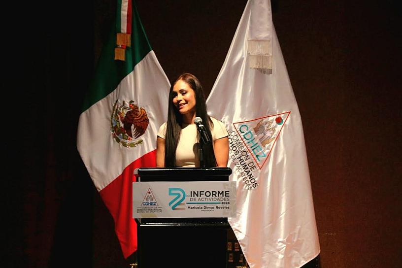 Presenta Maricela Dimas su segundo informe de actividades frente a la CDHEZ