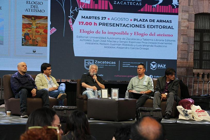 PRESENTAN OBRA DE SERGIO ESPINOSA PROA Y JUAN JOSÉ MACÍAS EN LA FENALIZ 2024 