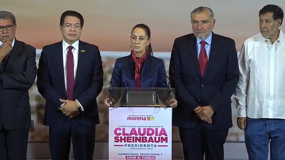 PRESENTA SHEINBAUM A SU EQUIPO DE PRECAMPAÑA 