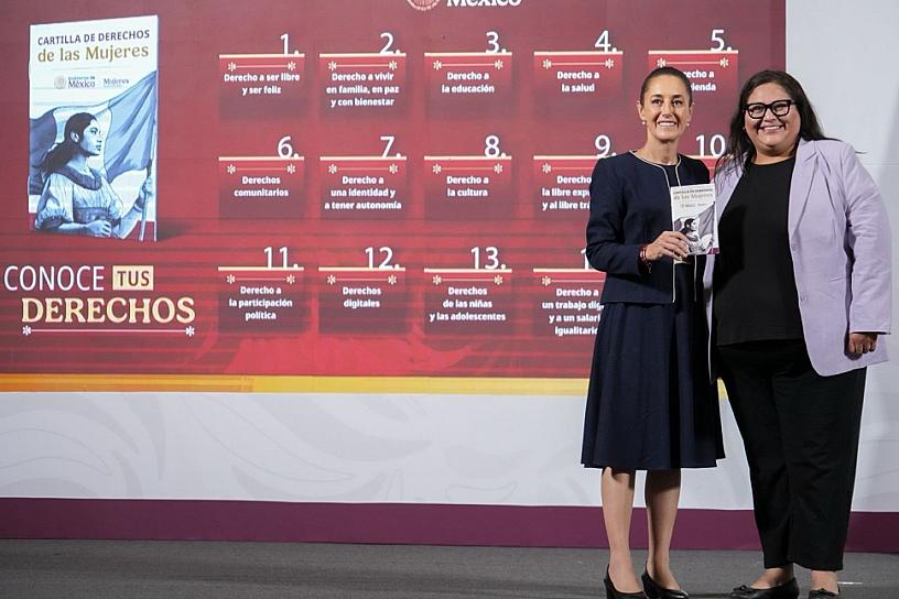 Presenta Sheinbaum la Cartilla de Derechos de las Mujeres