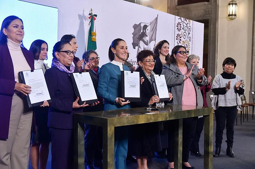 PRESENTA SHEINBAUM REFORMAS CONSTITUCIONALES EN PRO DE LAS MUJERES