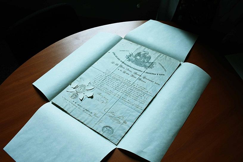  PRESERVA GOBIERNO DE ZACATECAS DOCUMENTO OFICIAL DEL EXPRESIDENTE BENITO JUÁREZ 