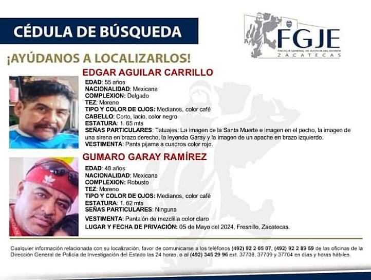 PRIVAN DE LA LIBERTAD A TRES PERSONAS EN FRESNILLO
