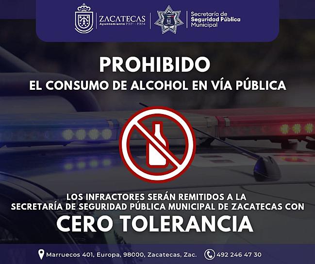 PROHÍBEN TOMAR ALCOHOL EN LA VÍA PÚBLICA DE LA CAPITAL 