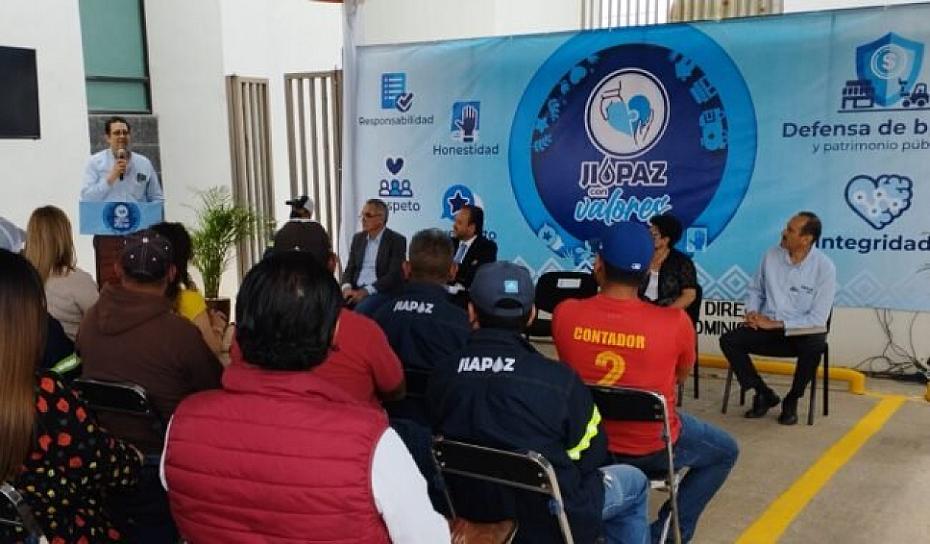 PROMUEVEN VALORES ENTRE EL PERSONAL DE LA JIAPAZ