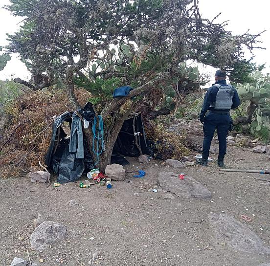 DESTRUYEN CAMPAMENTO UTILIZADO POR GRUPO DELINCUENCIAL EN JEREZ 